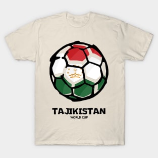 Tajikistan Football Country Flag T-Shirt